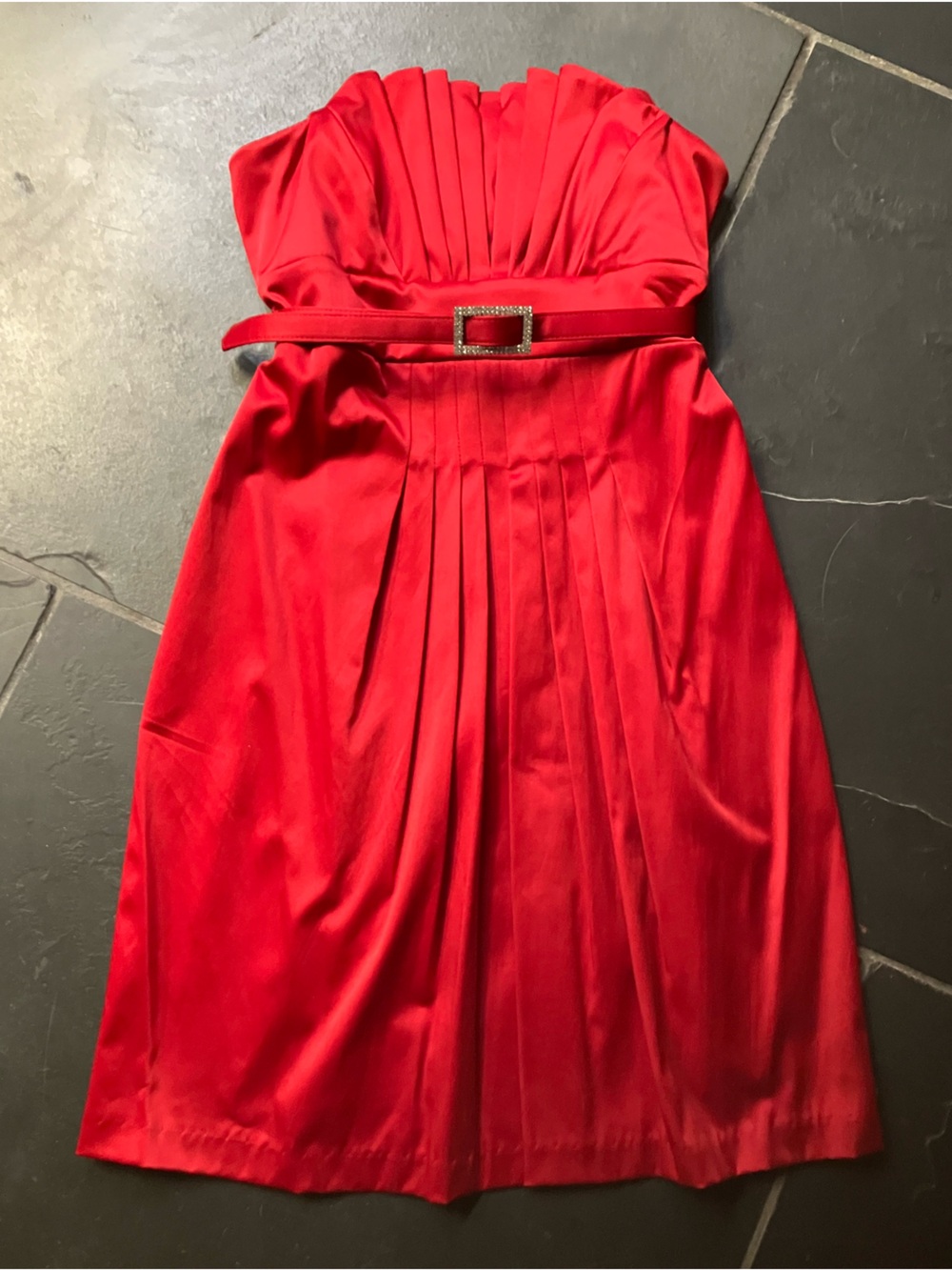 City Studio Women’s Size 7 Red Strapless Dress